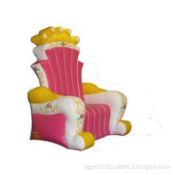 Hot Melding Pink 0.9mm Pvc Tarpaulin Inflatable  King Chair
